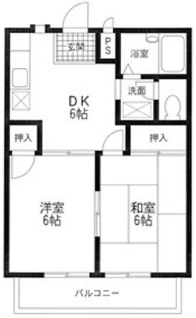 くるみハイツ2の物件間取画像